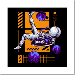 overhead kick in space Posters and Art